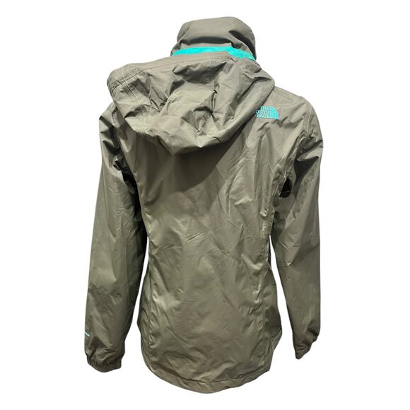 The North Face Women's Venture 2 Olive Army Green Hooded Rain Jacket SIZE Medium - Picture 4 of 7